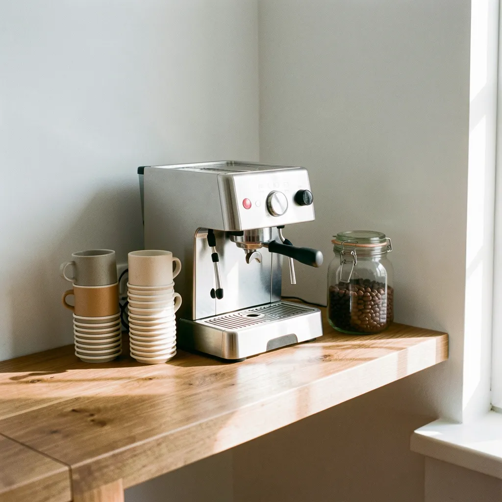 Minimalist coffee corner design