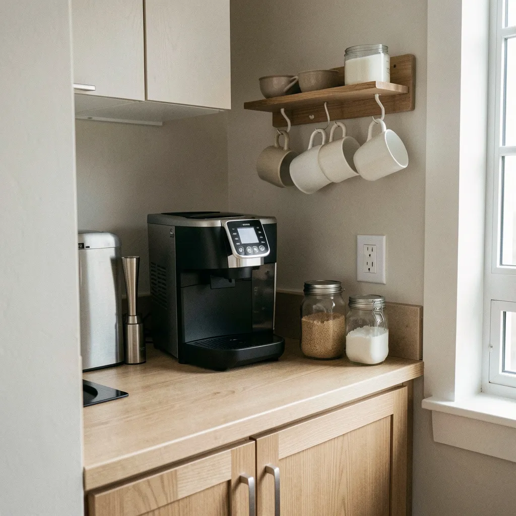 Natural photography style coffee station