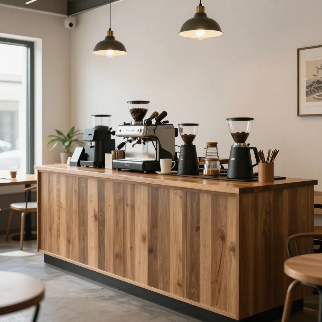 Natural style coffee station photography